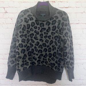 Cynthia Rowley Gray and Black Cowl Neck Sweater size M